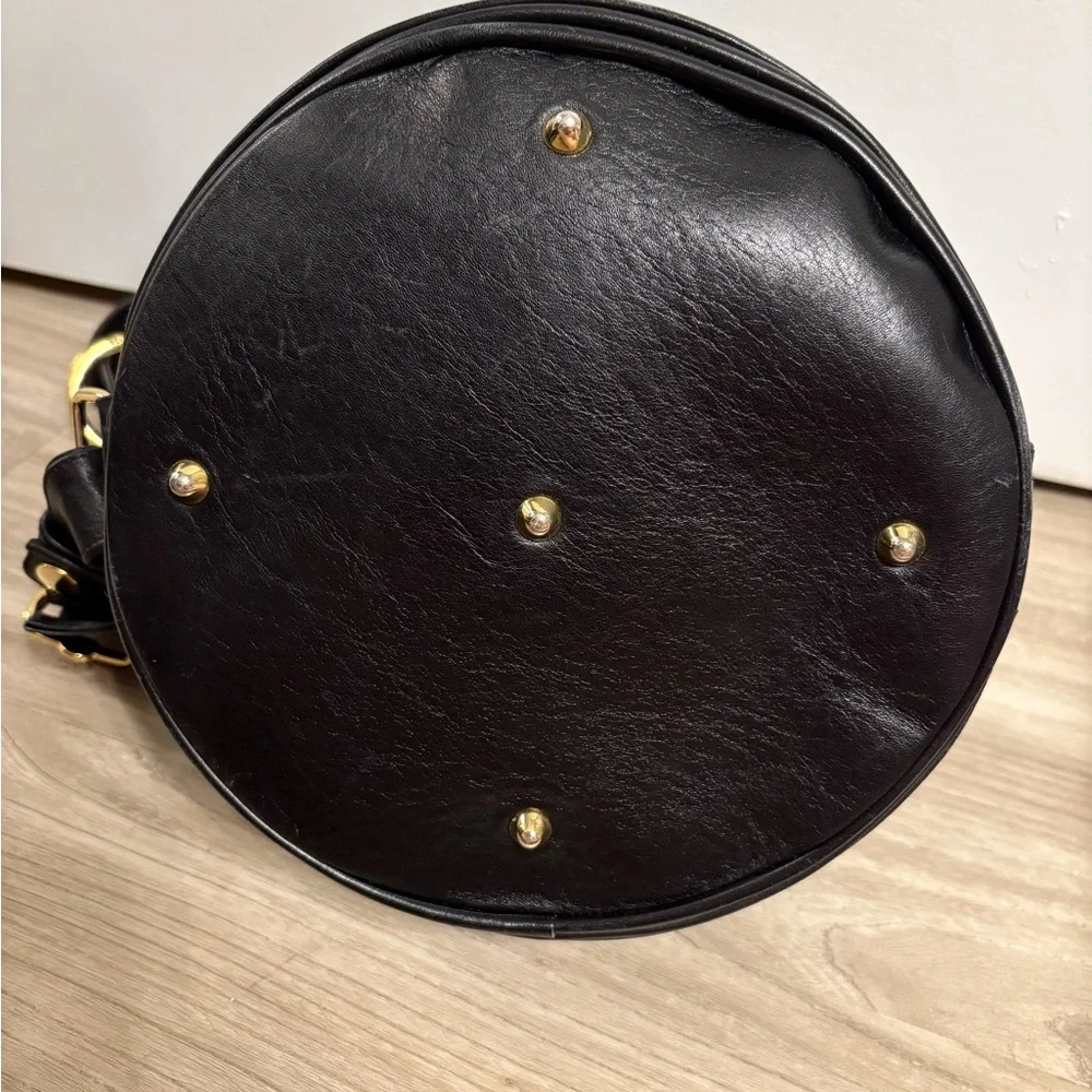 Marino Orlandi Leather Sling Bucket Bag - Picture 5 of 9